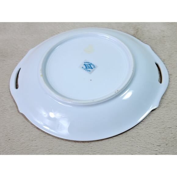 Nippon Bowl w/ Handle Cottage Landscape 7" Gold Trim 1891 - 1921 Hand Painted - Picture 11 of 13